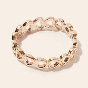 Hollow heart ring New Adjustable Size